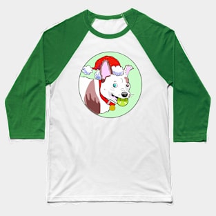 MERRY GRUFFMAS DOG CARTOON GREEN Baseball T-Shirt